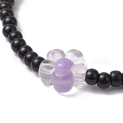 Ensemble de 3 bracelet extensible en perles de verre acrylique et de perles de rocaille en verre (3 styles différents) pour femmes&nbsp;BJEW-JB11749