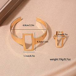 Manschettenarmreif- und Manschettenring-Sets aus Legierung für Damen&nbsp;FS-WG57D0F-02