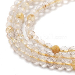 Natürlichen Gold Rutilquarz Perlen Stränge&nbsp;LS-G-G161-A17-05