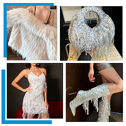 1 Stück glitzerndes Polyester-Spitzenband mit Paillettenquaste&nbsp;OCOR-PH0005-83