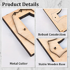 Rechteckige Stanzform aus Holz und Kohlenstoffstahl für die Verpackung von Brillen aus Leder&nbsp;DIY-WH20055-016A