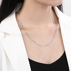 Colliers à chaîne serpent plate en acier inoxydable 304 anti-ternissement pour femmes&nbsp;NJEW-D058-04P