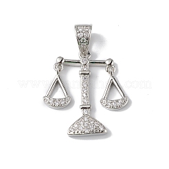 Porte micro ouvrent pendentifs zircone cubique en laiton de placage&nbsp;X-KK-F848-04P