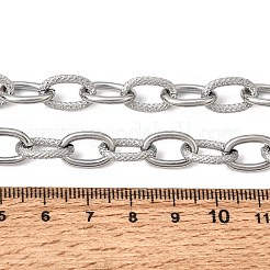 Colliers à chaîne en acier inoxydable 304 texturé de 9 mm pour femmes et hommes&nbsp;SA-CBA37BC-19P