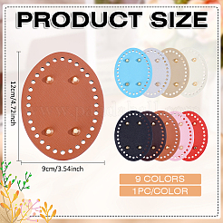 9 Stück 9 Farben Kunstleder Taschenböden&nbsp;DIY-ME0002-90