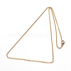 Ionenplattierung (IP) 304 Edelstahl-Kabelkettenhalsketten&nbsp;NJEW-M124-01G-01
