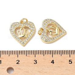 Pendentifs avec zircon cubiques à micro-pavés en laiton&nbsp;KK-Q068-51B-G