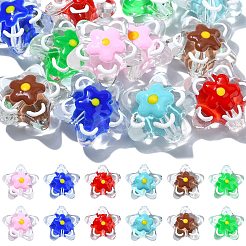 12pcs 6 Farben handgemachte Bunte Malerei-Perlen&nbsp;LAMP-CJ0001-98