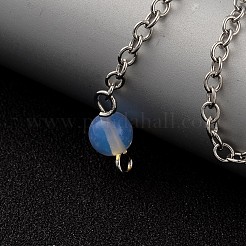 Pendoli da rabdomanzia con sfere di opalite&nbsp;X-BJEW-E292-A11