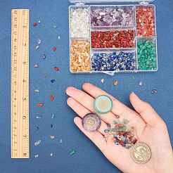 Perles de pierres précieuses mixtes naturelles et synthétiques sur le thème du chakra&nbsp;G-WH0007-07