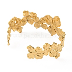Ionenplattierung (IP) 304 Edelstahl-Manschettenarmbänder für Frauen&nbsp;BJEW-D048-02G
