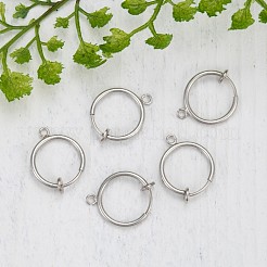 Orecchini a cerchio con clip in acciaio chirurgico inossidabile 316&nbsp;X-STAS-S101-15mm-01P