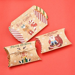 24 Stück 12 Stile Weihnachtsthema Karton Süßigkeiten Kissenboxen&nbsp;CON-FS0001-12