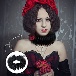 Col à volants en dentelle&nbsp;DIY-WH0504-234A