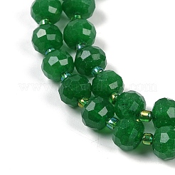 Gefärbt natürlichen weißen Jade Perlen Stränge&nbsp;G-H057-A20-04