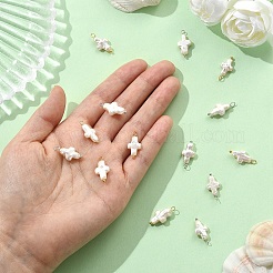 10 stücke 2 arten natürliche keshi perle kreuz anhänger&nbsp;PALLOY-YW032