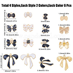 48 pièces 8 styles breloques en alliage d'émail&nbsp;ENAM-SC0004-31