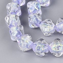 Perles à la main en verre de feuille brins&nbsp;FOIL-Q002-06A