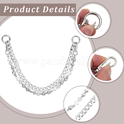 2 pieza de 2 estilos de cadenas de bordillo de aluminio&nbsp;HJEW-BM0001-22