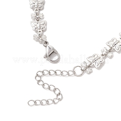 Armbänder aus Messing mit Schmetterlingsgliedern für Damen&nbsp;BJEW-JB13509