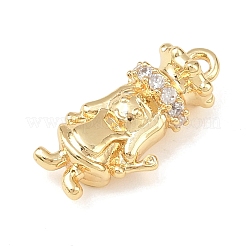 Pendentifs en laiton zircon cubique transparent&nbsp;KK-G545-07G
