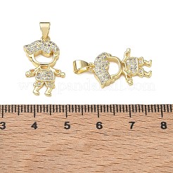 Pendentifs en laiton zircon cubique transparent&nbsp;CU-CBA9AFC-01G-11