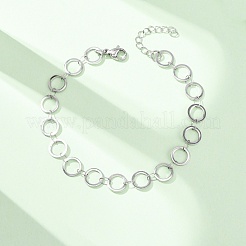 Armbänder aus Edelstahl 304 mit Ringgliedern&nbsp;BJEW-P373-02B-P