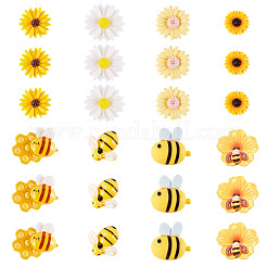 80 cabochon en résine 8 styles abeilles et fleurs&nbsp;RESI-TA0004-24