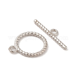 Rhodinierte Knebelverschlüsse aus 925 Sterlingsilber&nbsp;STER-G038-02P