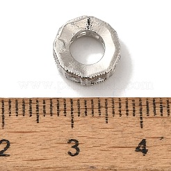 Achteckige europäische Perlen aus Messing mit Mikropflaster und Zirkonia&nbsp;KK-C072-20P