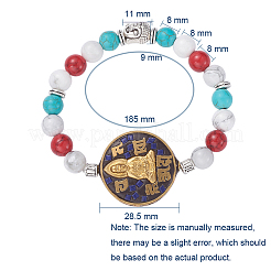 Thème bouddhiste bracelets extensibles guan yin&nbsp;BJEW-JB04873