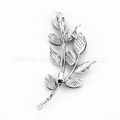 Concha de abulón natural en forma de hoja/broche de concha de paua&nbsp;G-N333-004A-RS