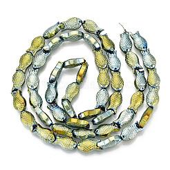Chapelets de perles en verre électroplaqué&nbsp;X1-EGLA-T025-03E