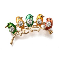 Spille in lega di zinco smaltate con strass&nbsp;JEWB-V001-03A-01
