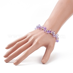 Braccialetto di perline a goccia di vetro bling per le donne&nbsp;BJEW-JB08991