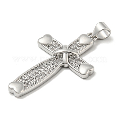 Estante de placas micro latón allanan colgantes de circonio cúbico&nbsp;KK-F869-14P
