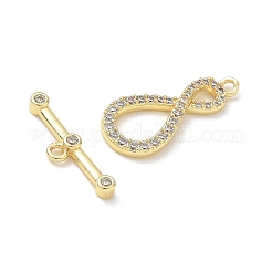 Fermagli a ginocchiera in zircone chiaro micro pavè di ottone&nbsp;CU-CBAC675-05G