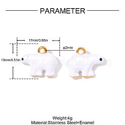 304 Edelstahl-Emaille-Anhänger&nbsp;STAS-OY011-83G
