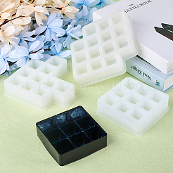 3 Stück Silikonformen für die Aufbewahrungsbox für Lippenstifte in 3 Stilen mit Karomuster&nbsp;DIY-BG0001-45
