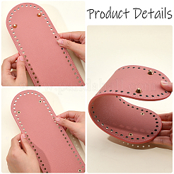 3 stücke 3 farben oval pu leahter stricken häkeln taschen boden&nbsp;AJEW-CL0001-77
