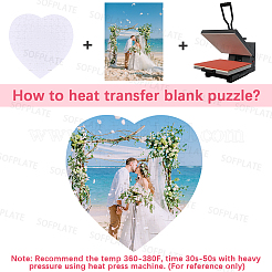 6 stücke 2 arten papier wärme transfer blank puzzle für erwachsene chrildren&nbsp;DIY-SP0004-29
