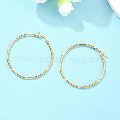 Orecchini a cerchio in acciaio inossidabile 304&nbsp;X-EJEW-N0016-11G-H
