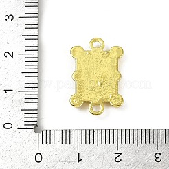 Connecteur de breloques en laiton et plastique ABS blanc&nbsp;KK-M322-23G