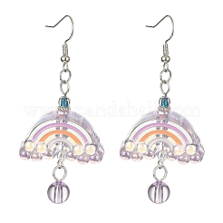Orecchini pendenti arcobaleno acrilico&nbsp;EJEW-JE05268