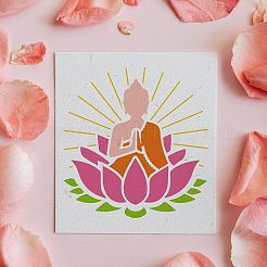 Plantillas de plantillas de pintura de dibujo reutilizables de plástico&nbsp;DIY-WH0172-448