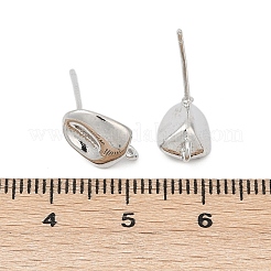 Messing Ohrstecker Zubehör&nbsp;LS-KK-Z099-03P
