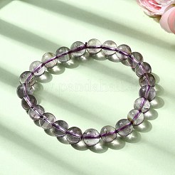 Bracelets extensibles en perles rondes d'améthyste naturelle pour femmes&nbsp;BJEW-L712-B04-8mm