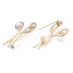 Kristall-Strass-Scheren-Reversnadel mit Kunststoffperle&nbsp;JEWB-N007-061