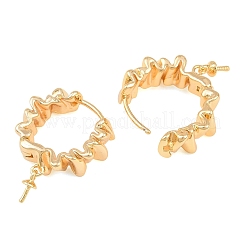 Reperti per orecchini a cerchio huggie in ottone&nbsp;KK-CBA2DE6-18G