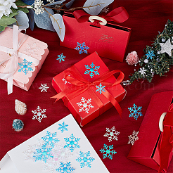 6 sachet de confettis en plastique de 6 styles en forme de flocon de neige&nbsp;DIY-OC0010-53